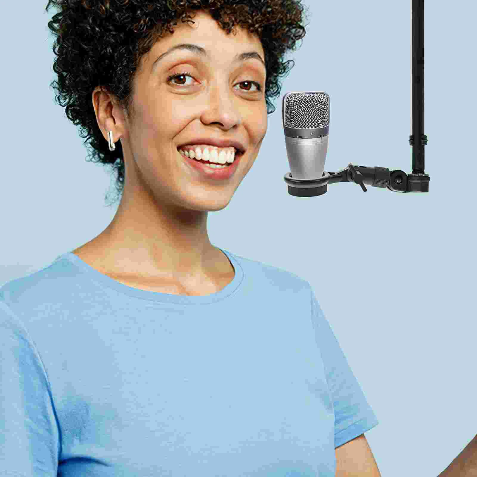 Metal microphone shock mount Microphone Shock Mount Bracket Holder Simple Mic Stand Accessories Use Flexible Angle Adjustment Suitable
