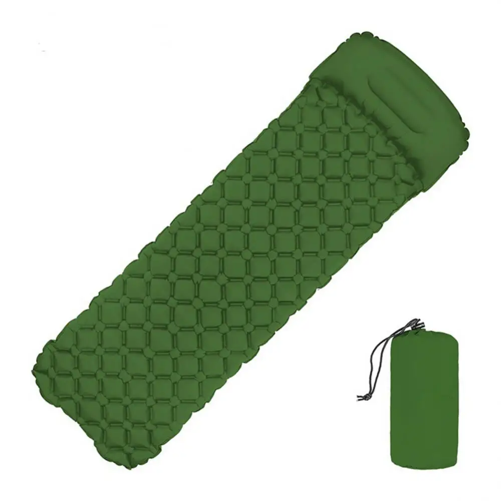 

Outdoor Camping Inflatable Mattress Sleeping Pad With Pillows Ultralight Air Mat Built In Inflator Pump Hiking