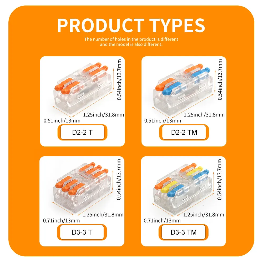 DIY GO Universeller kompakter Drahtverbinder, 1-in-Mehrfach-Out-Push-in-Klemmenblock zum Spleißen von Heimwerken und Beleuchtung, elektrisch – Detail 5