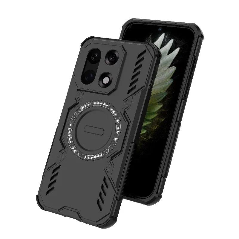 Enhanced Magnetic Wireless Charging Shockproof Case - Armor Anti-Fall Hard Back Cover & Bumper Shell