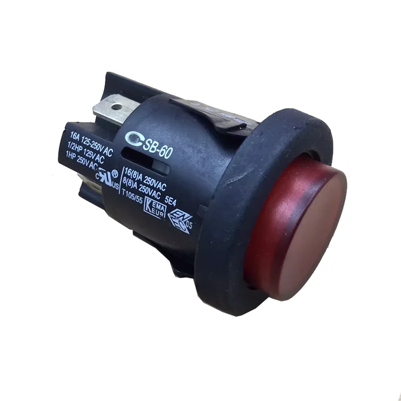 Original SB-60 self-locking key switch Vacuum cleaner power switch 4 pin strap light 16A 125-250V T105/55 UL ENEC certification