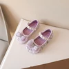 Girls Mary Janes for Party Wedding Shows Bow Sequined Rhinestones Shallow Children Fashion Versatile Soft Kids Casual Shoes 2024 3