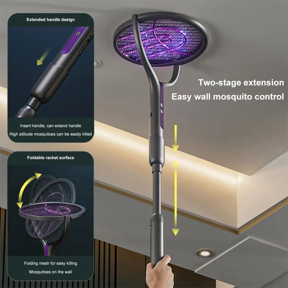 Electric Mosquito Killer Lamp And Foldable Bug Zapper Racket_voghion.com