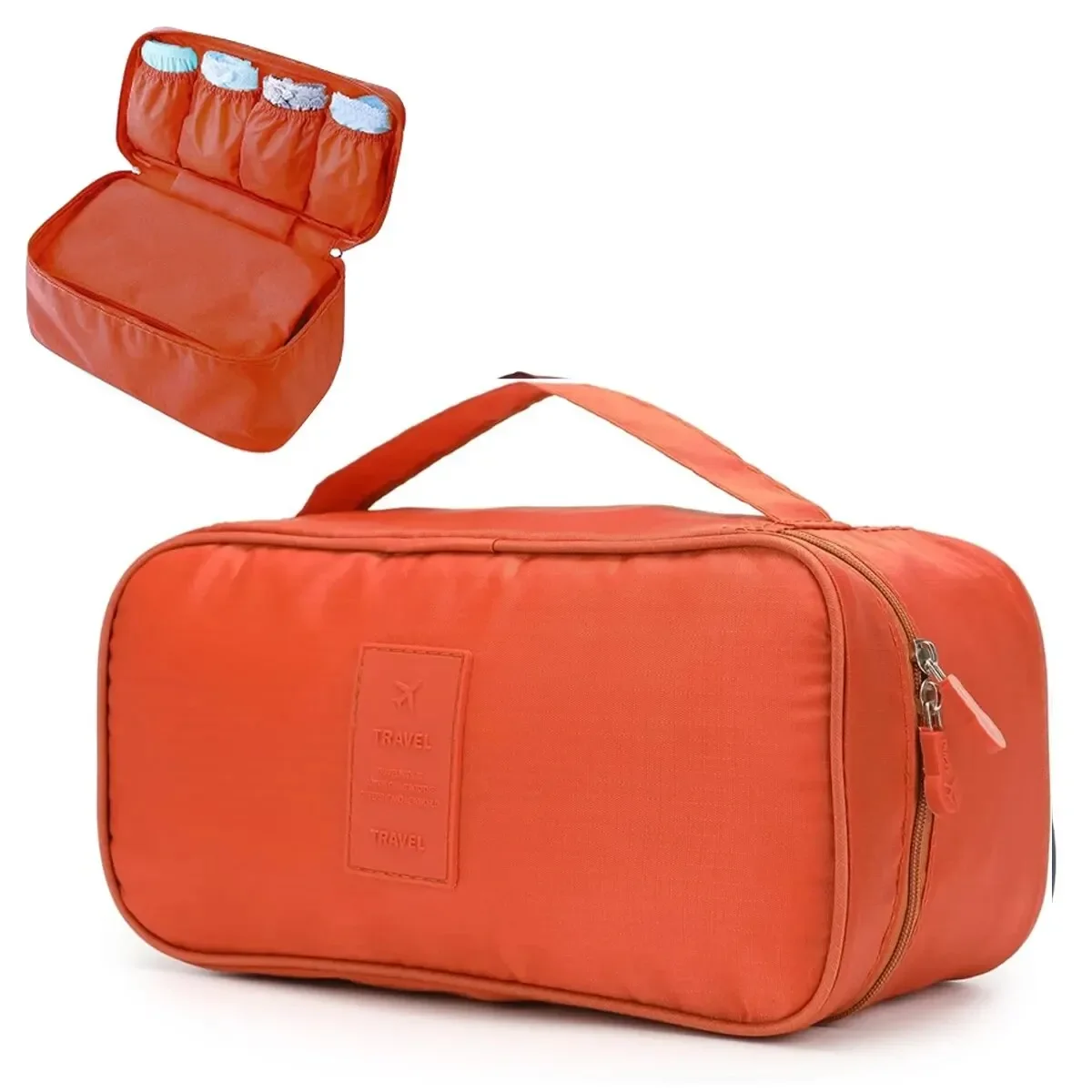 Compact Travel Organizer Bag - Multi-Function Underwear & Toiletry Storage Case
