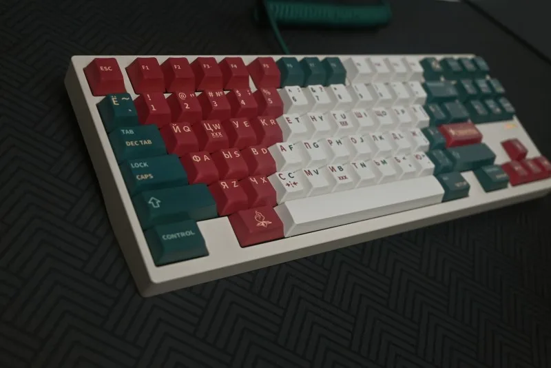 Echome-língua russa tema teclado, pbt, dye-sublimação, retro,