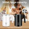 Small Electric Kettles Stainless Steel for Boiling Water, 0.5L Travel Mini Hot Water Boiler Heater, Double Wall Portable Teapot 1
