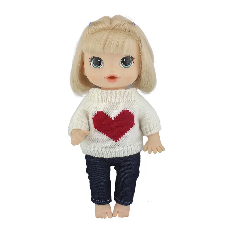 Sweater+Pants, New Doll Clothes For 12 Inch 30CM Baby Alive Doll Toys Crawling Doll Accessories 5