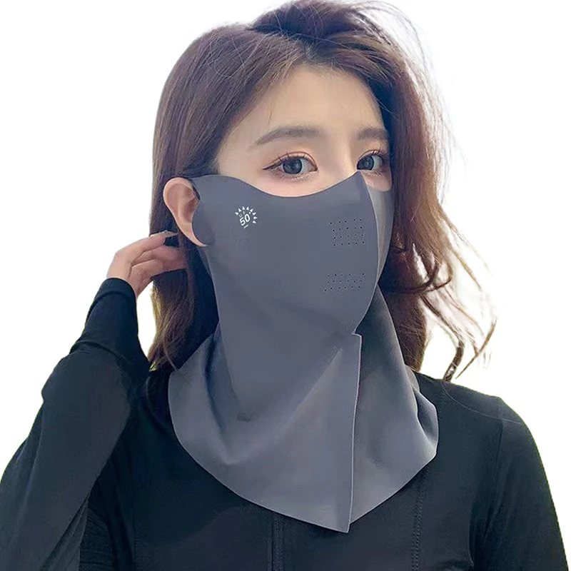 Sun Protection Mask Bandana Scarf Hiking Scarves Magic Scarf Square Scarf Hunting Scarf Face Mask Scarf Camo Scarf Sun Protection Scarf Bandana Neck Warmer Cotton Scarf Tactical Scarf Knitted Scarf Riding Mask Women Summer UV Protection Neck Scarf Ice Silk Face Mask Cover