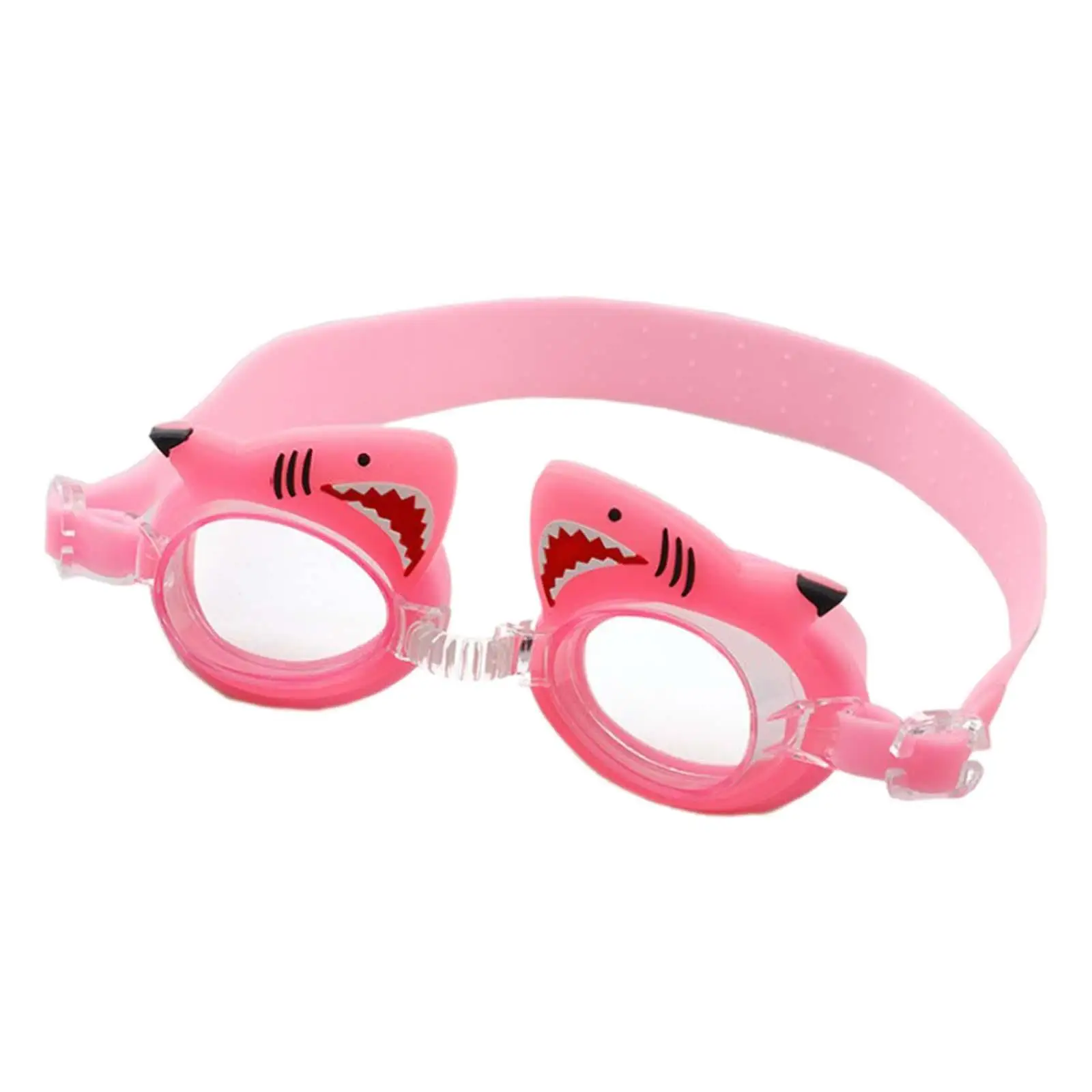 Girls Swim Goggles Swimming Goggles Anti Fog Pink Soft Silicone Cute Cartoon