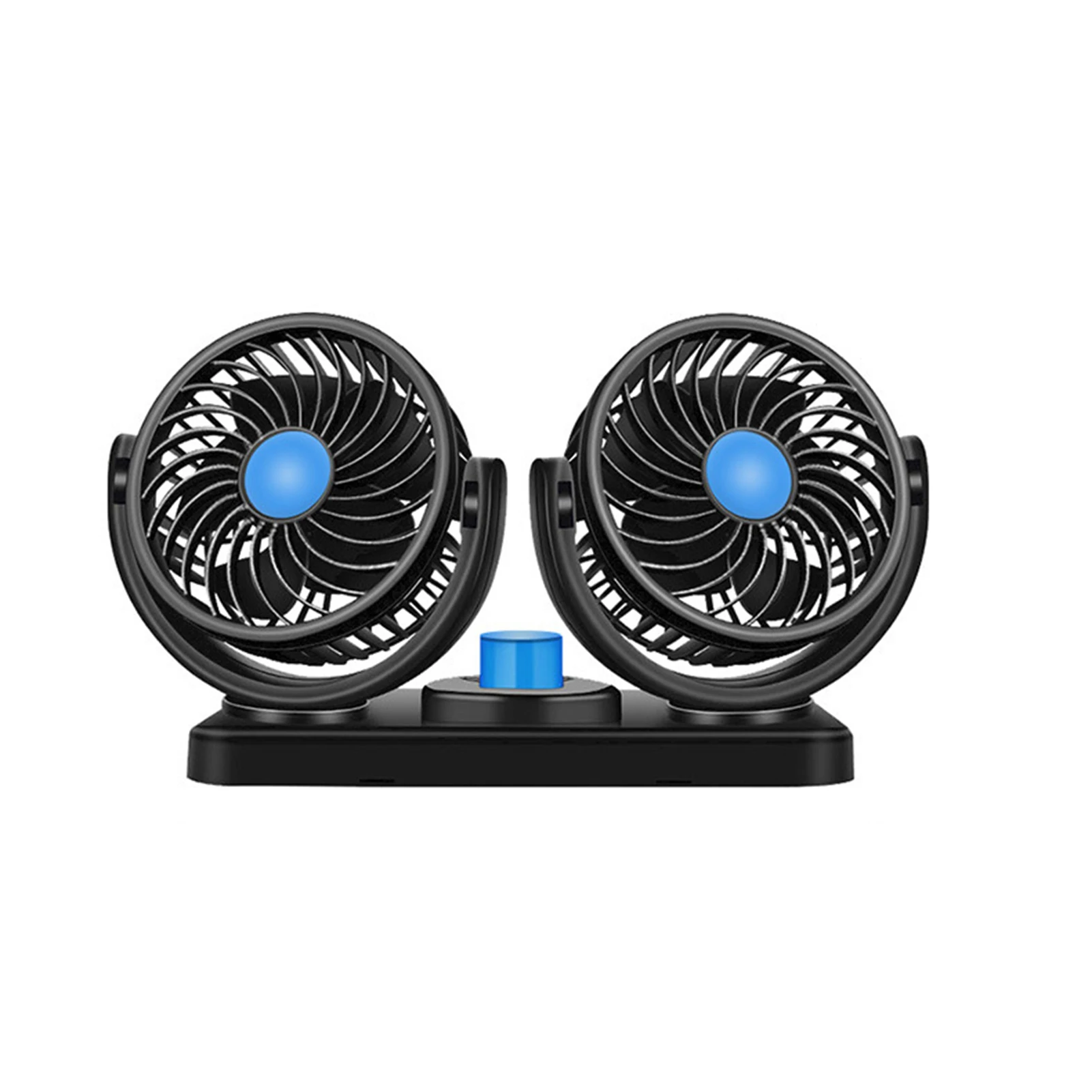 

Car Cooling Fan with Dual Head 360 Degree Rotatable 2 Speed 12V DC Strong Power Low Noise Cigarette Lighter for SUV VAN Vehicles