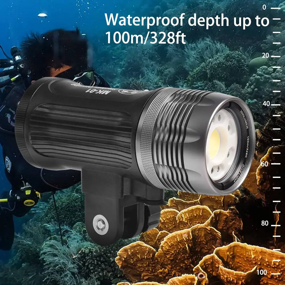 Seafrogs MK-01 Professional Diving Flashlight Underwater Diving Strobe Light 100