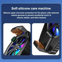 Nouveau X112 téléphone portable clip arrière refroidi par Air PUBG jeu refroidisseur 3 vitesses radiateur de refroidissement avec lumière colorée rvb pour IPhone Android 5