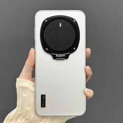 Stylish Matte Invisible Lens Bracket Shockproof Bumper Case for Magic 7 Pro (Silver)