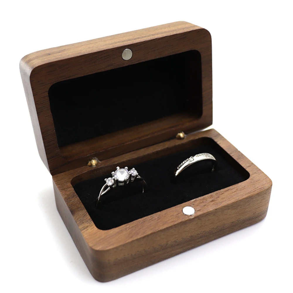 White LED Velvet Jewelry Gift Box Diamond Ring Box Light Wedding Proposal |  eBay