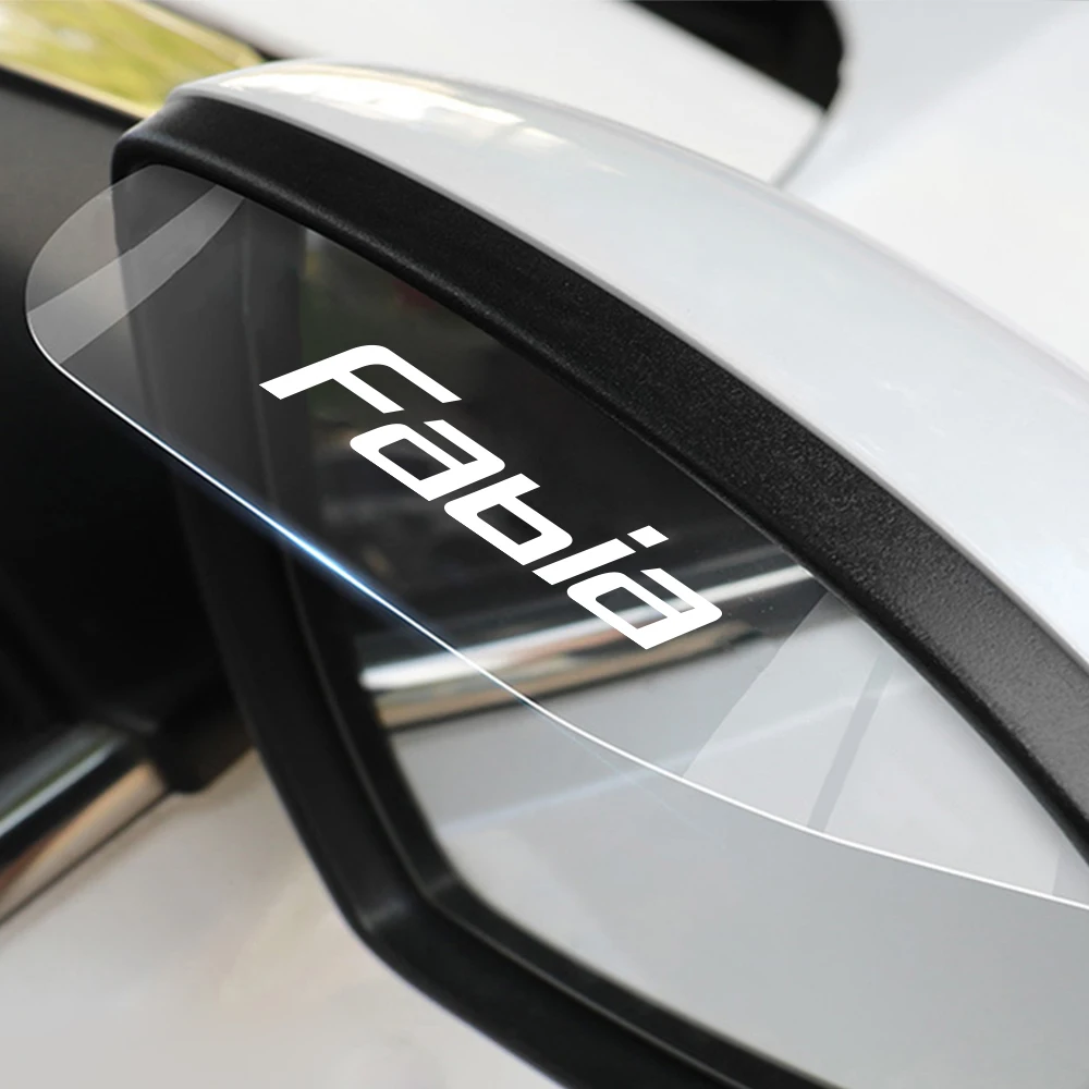Transparent Car Rearview Mirror Rain Eyebrow for Skoda Fabia 1 2 3 MK1 MK2 MK3 6Y ac 6Y2 6Y3 6Y5 NJ NJ3