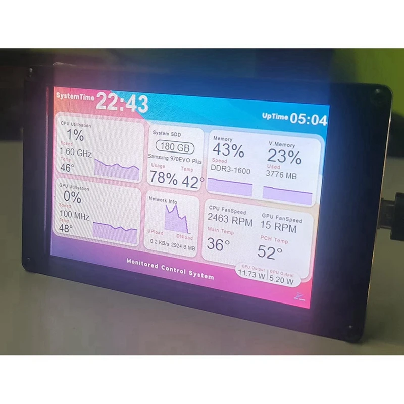 3.5 ġ IPS LCD  ÷ Ʈ AIDA64 RGB ȣ USB ÷  ũ,  ̿ PC ǻ
