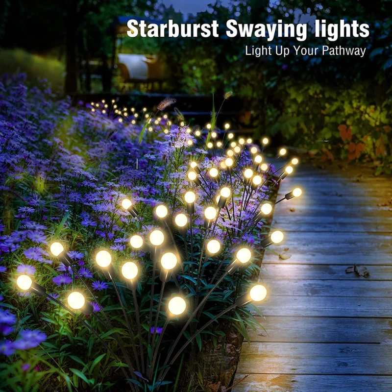 Solar Powered Firefly Garden Light Garden Party Lights Fireflies 4