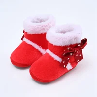 Autumn Winter Warm Newborn Baby Girls Boys Boots Shoes Toddler Soft Sole Fur Snow Boots Infant Toddler Cotton-Padded Shoes 2