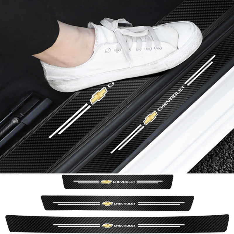 4pcs Car Door Threshold Protection Sticker Anti-Scratch Dirty For Chevrolet Cruze Captiva Trax Malibu Tahoe Equinox Impala Sail |