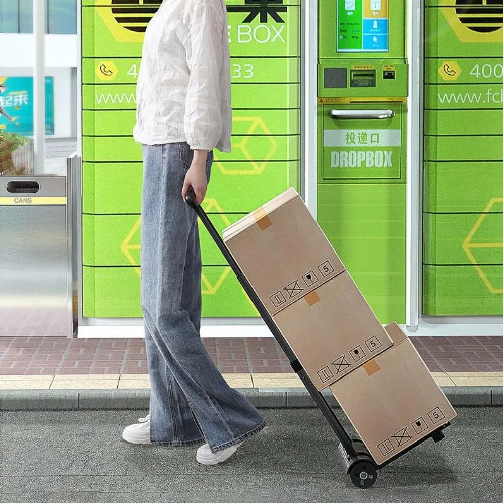 Folding Shopping Cart Household Portable Trolley Cargo Handling Trailer Luggage Pick up Express Grocery Hand Cart
