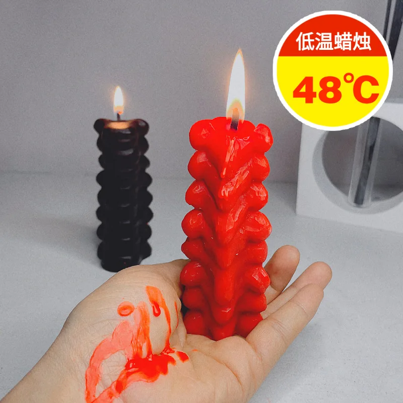 Low Temperature Candle, Spine Drop Wax, Spar Shape, Anti-Burning Candle, 48 °  candles. Flirting Supplies for Flirting