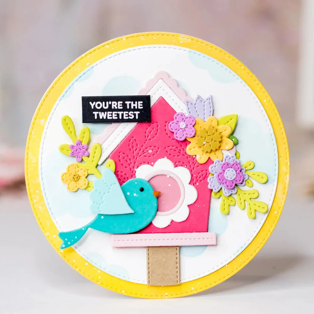 2025 신상품 새둥지 모양 트윗 나이프 금형 금속 커팅 다이 DIY 스크랩북킹 카드 제작 스텐실 공예용