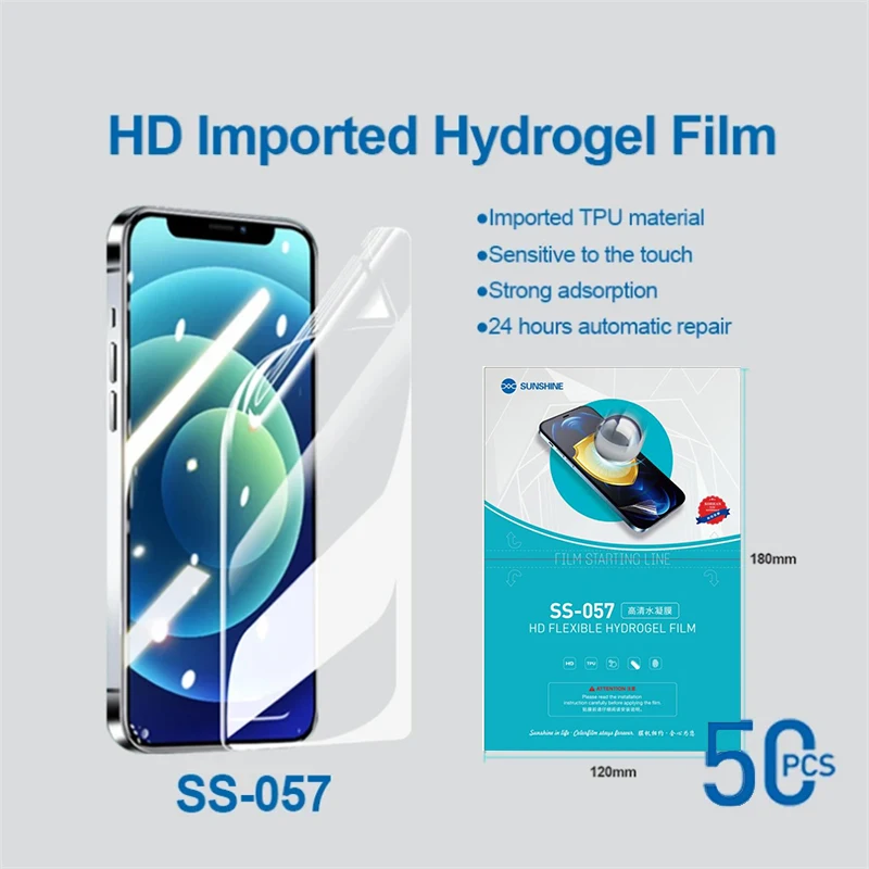 50pcs Sunshine SS-890C Flexible Hydrogel Film SS-057 SS-057A SS-057R Film Cutting Machine Mobile Phone Screen Protective Film