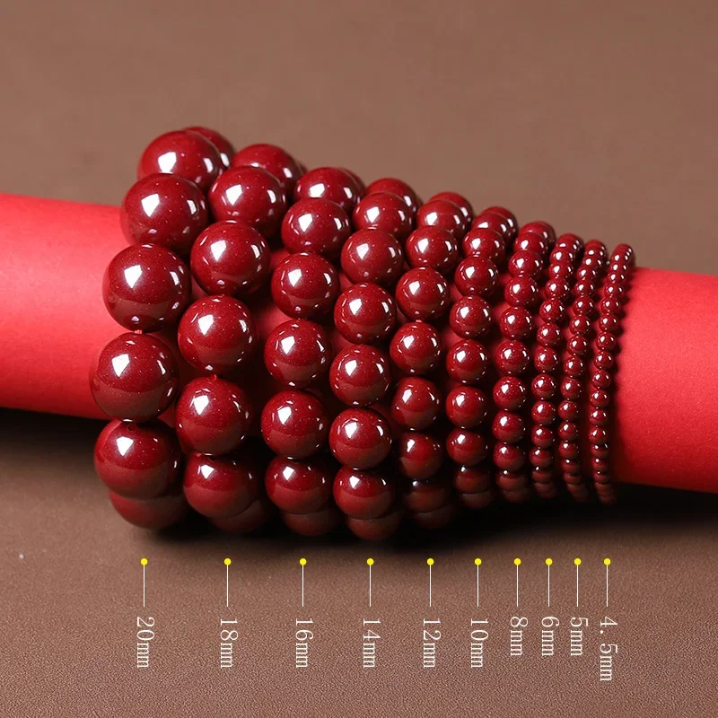 

Natural Raw Ore High Content High Throwing Purple Gold Sand Men Cinnabar Bracelet Women Bracelet This Life Year Transfer Beads