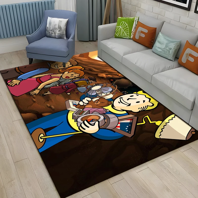 15 Size Game Vault-Boy Pattern Rug for Living Room Bathroom Mat