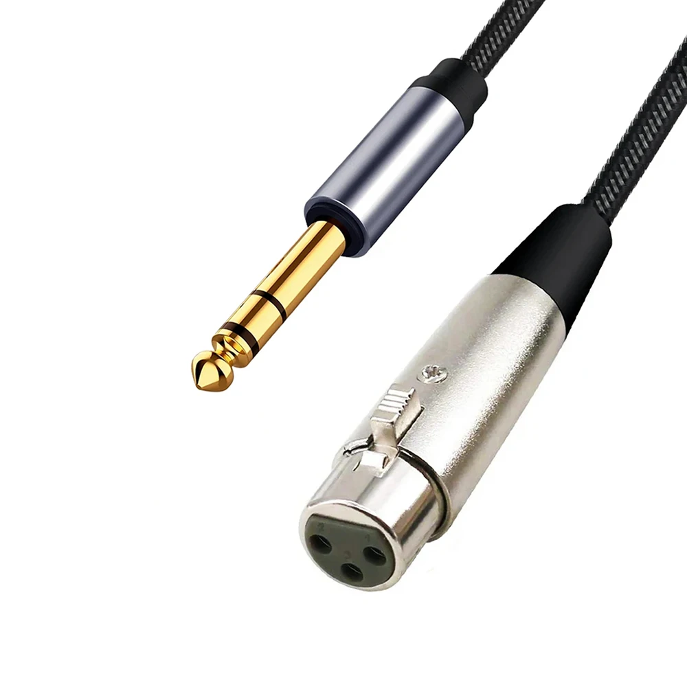 High-Quality XLR to 1/4 Inch TRS Audio Cable for Professional Sound Equipment