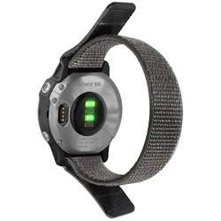 Versatile Nylon Strap with Hook and Loop Fastener - Quick Dry Watch Band in Multiple Sizes - 22mm (Grey)