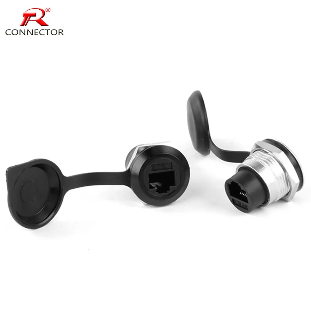 Extensão Impermeável do Extensor de Rede do Conector de Peças Rj45 para o Adaptador de Cabo Ethernet de Cat6 Lan Gigabit Fêmea a Fêmea
