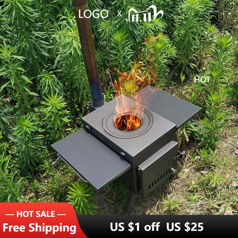 Ultralight Titanium Wood Stove Multipurpose Outdoor Camping Tent