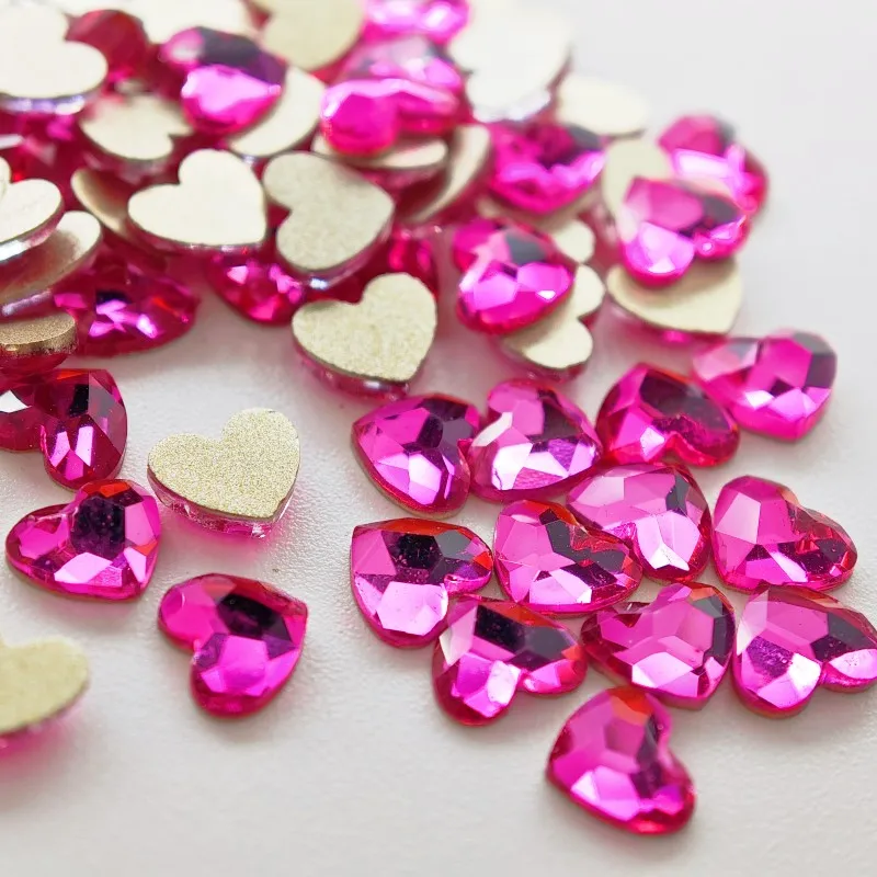 wholesale 5.5*6mm Heart INS Hot Flat Back Nail Rhinestone  Special Shaped Crystals Nail Art Stones 3D Personalized Decoration 5