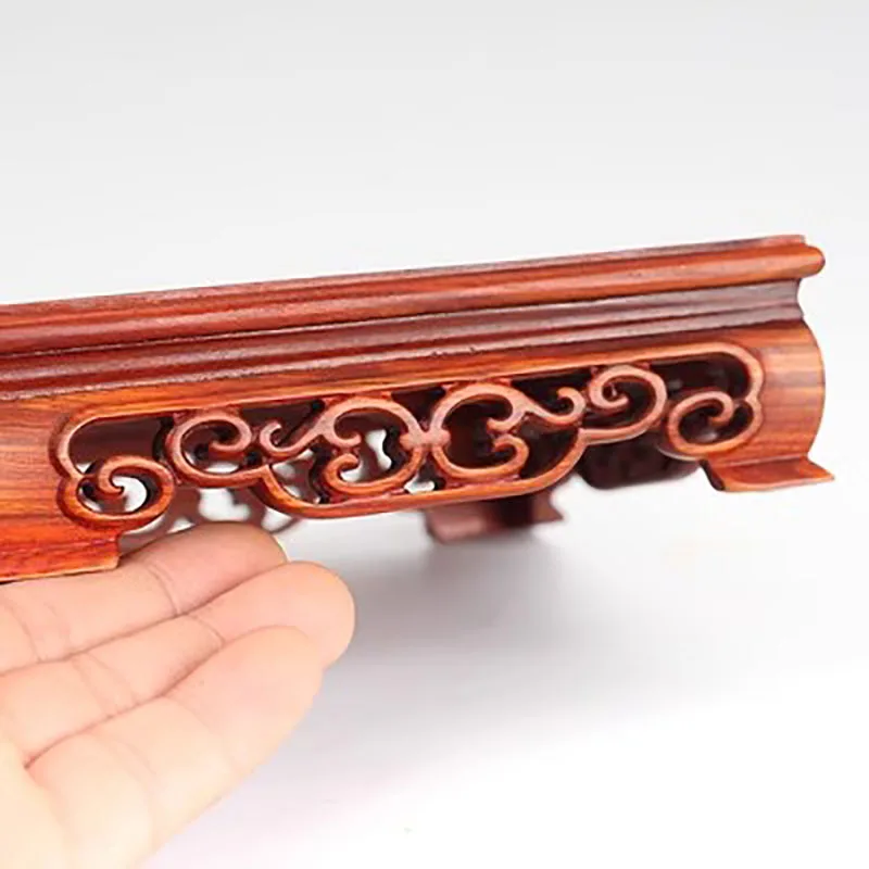 Red Sandalwood Carvings, Crafts, Ornaments, Wooden Pallet, Jade Handles, Purple Clay Pot Seals, Square Mahogany Base