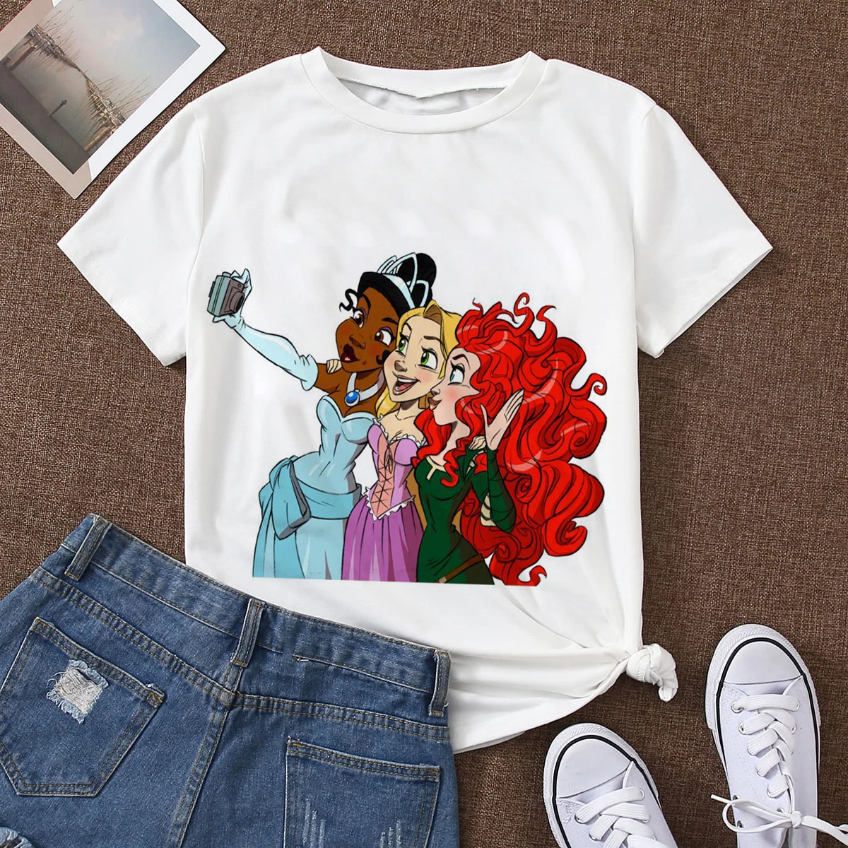 Disney-Princesa Malvada camiseta infantil, anime kawaii, desenho animado,  blusa de manga curta, roupa casual para menino e menina, nova, verão -  AliExpress