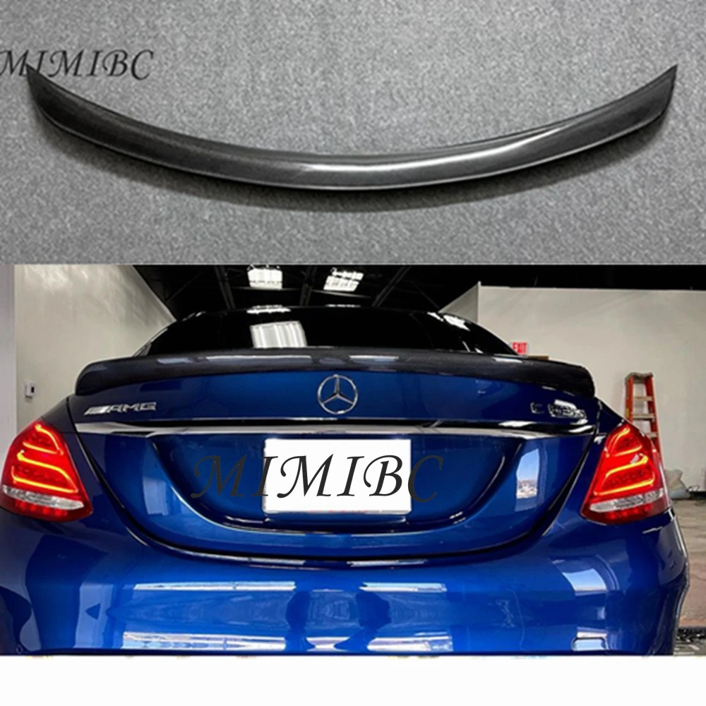 

FOR Mercedes-Benz C-Class W205 4Door sedan V Style Carbon Fiber Rear Spoiler Trunk Wing 2013-2022 FRP Forged carbon