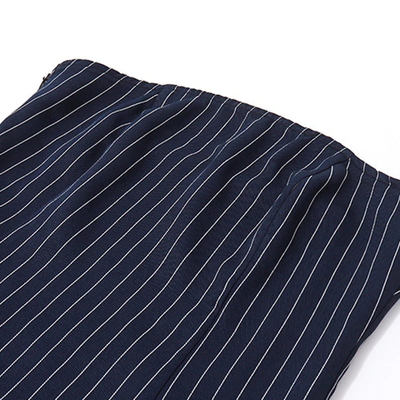 Strapless Mini Dress y2k Aesthetic Clothes Women Striped Pleated A Line Dress 2000s Cocktail Party Dresses Streetwear