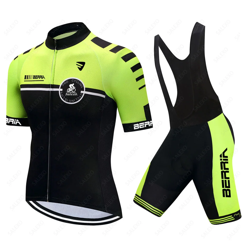 BERRIA Cycling Jersey Set Man Summer Ropa Ciclismo Road Bike Shirts Suit Breathable Bicycle Bib Shorts MTB Wear Maillot Culotte 3
