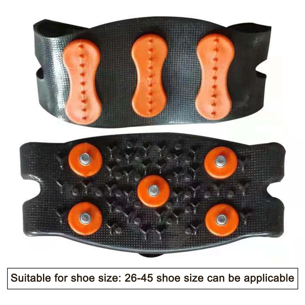 1-3Pairs 5-Stud Snow Ice Claw Anti Slip Climbing Crampons Grips Unisex Winter Sport Shoes Boots Covers Outdoor Chain Shoe Spikes