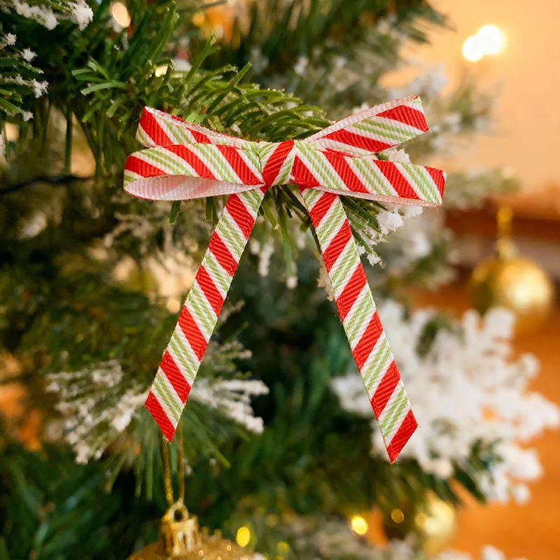 10Yards 10mm Christmas Ribbon Gift Packaging Polyester Ribbon Bow New Year Party Handmade Gifts Decoration DIY Crafts Material