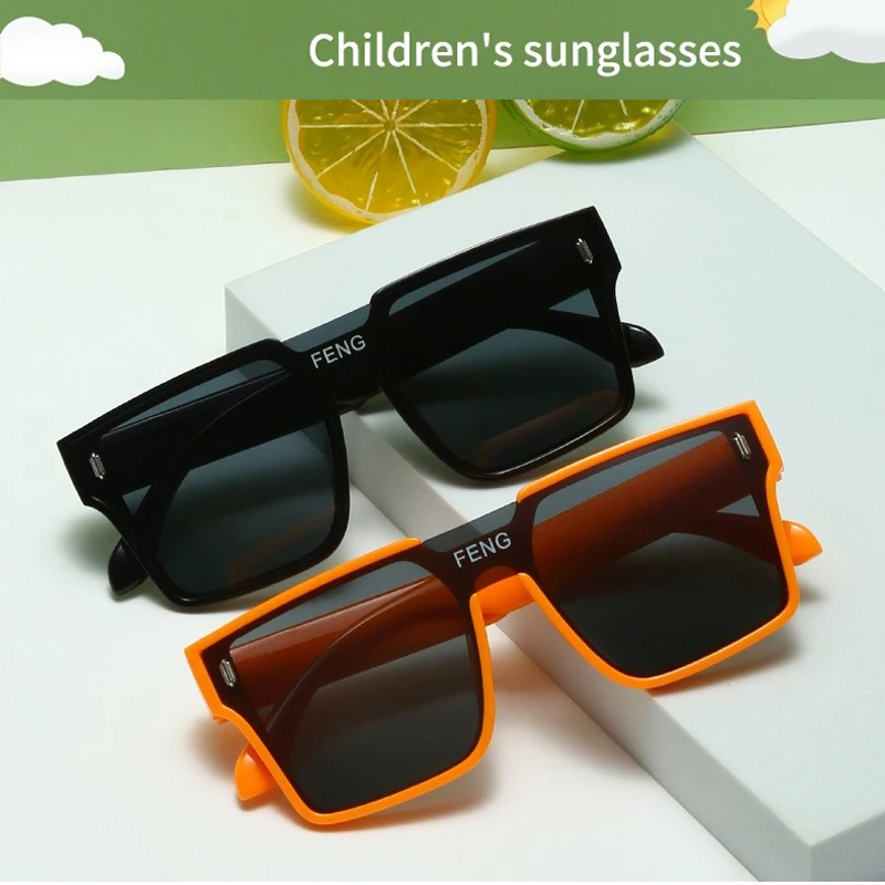 Fashion Children Vintage Rectangle Sunglasses Outdoor Girls Boys Cute Sun Glasses Protection Classic Kids Eyewear UV400