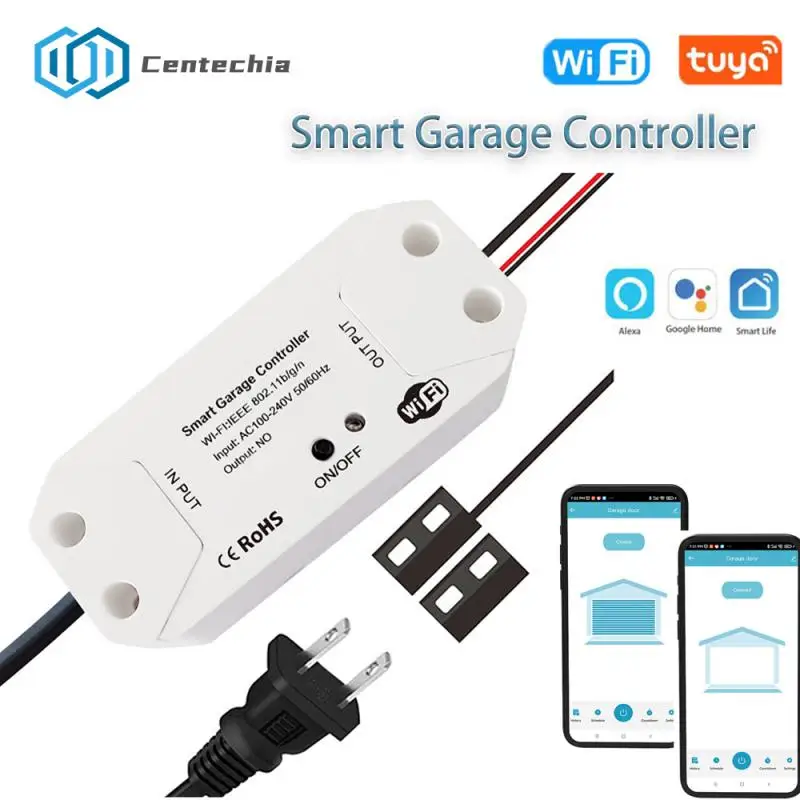 

Tuya WiFi Smart Garage Door Opener Controller 2.4G Garage Door Controller Remote Timing Control Open&close No Need Gateway New