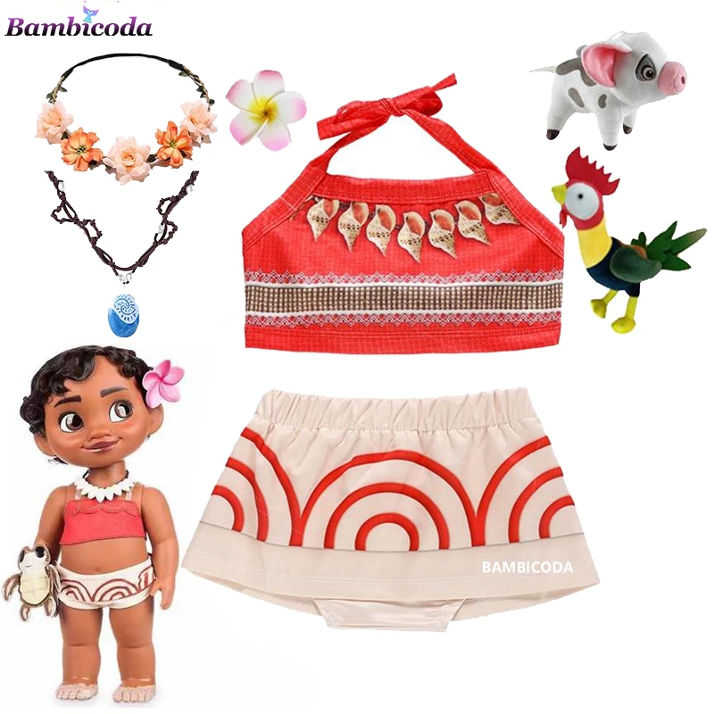 Girls cosplay halloween dress Moana Dress Costumes Cosplay girl dress Anime Movie Moana Costume Halloween Costumes Gifts For Girls