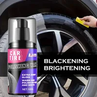 Crème Restauratrice de Pneus Noire KJM 100G - Prévient les fissures, redonne de la brillance avec protection UV pour les pneus de voiture, de vélo, de moto et le plastique 3