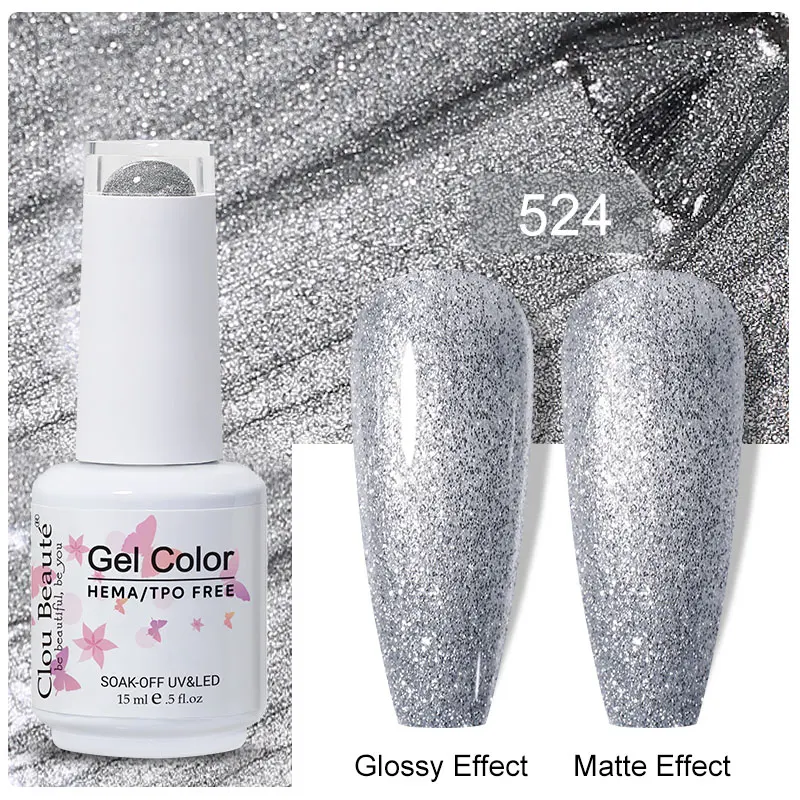 Clou Beaute 15ml Black Red Semi-Permanent Gel Nail Polish