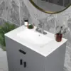 USA 30 Inch Bathroom Vanity Sink Tops - White Drop In Bathroom Sink Ceramic Topmount Rectangular Vanity Top with Overflow 1