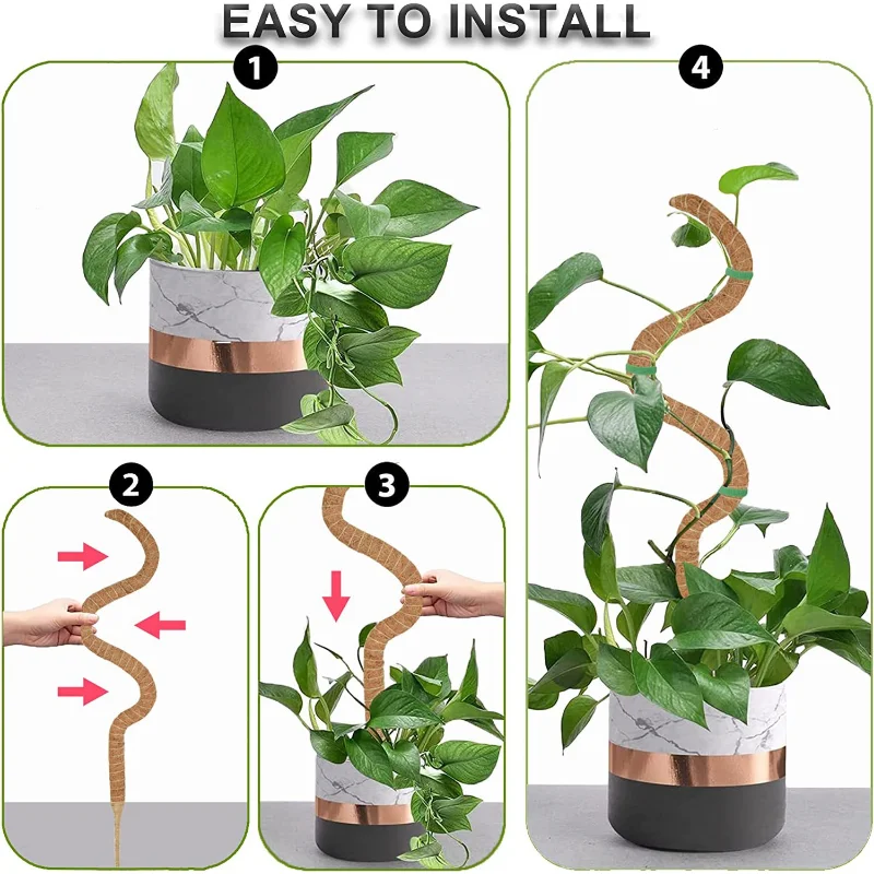 Plant Support Climbing Stakes Bendable Extension for Indoor Green Dill Vine Climbing Plant Garden Access 4