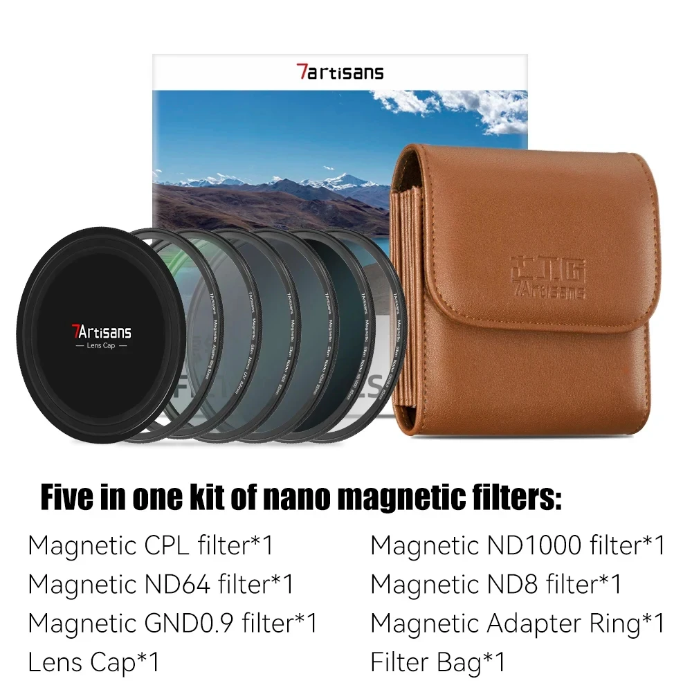PROfezzion Pochette Pour Filtres Objectif 3 Poches - Étui Protecteur Marron Avec Chiffon Microfibre