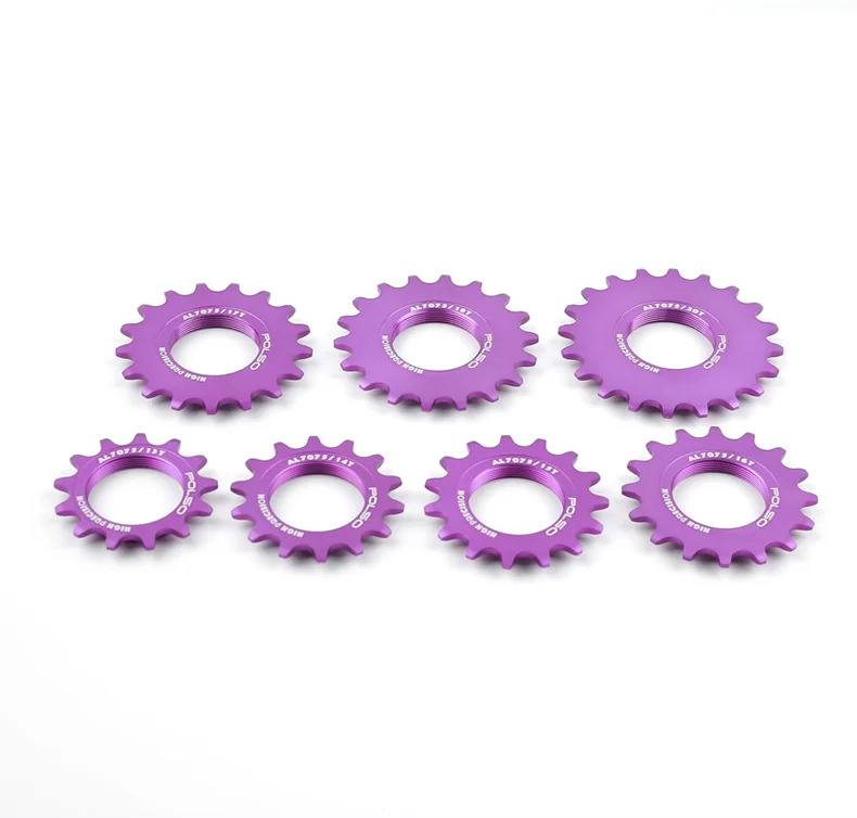 POLSO FC002 Purple Fixed Gear Cog Single Speed AL7075 Fixie Freewheel Track Cycling Flywheel Bicycle sprocket gear,bike freewheel